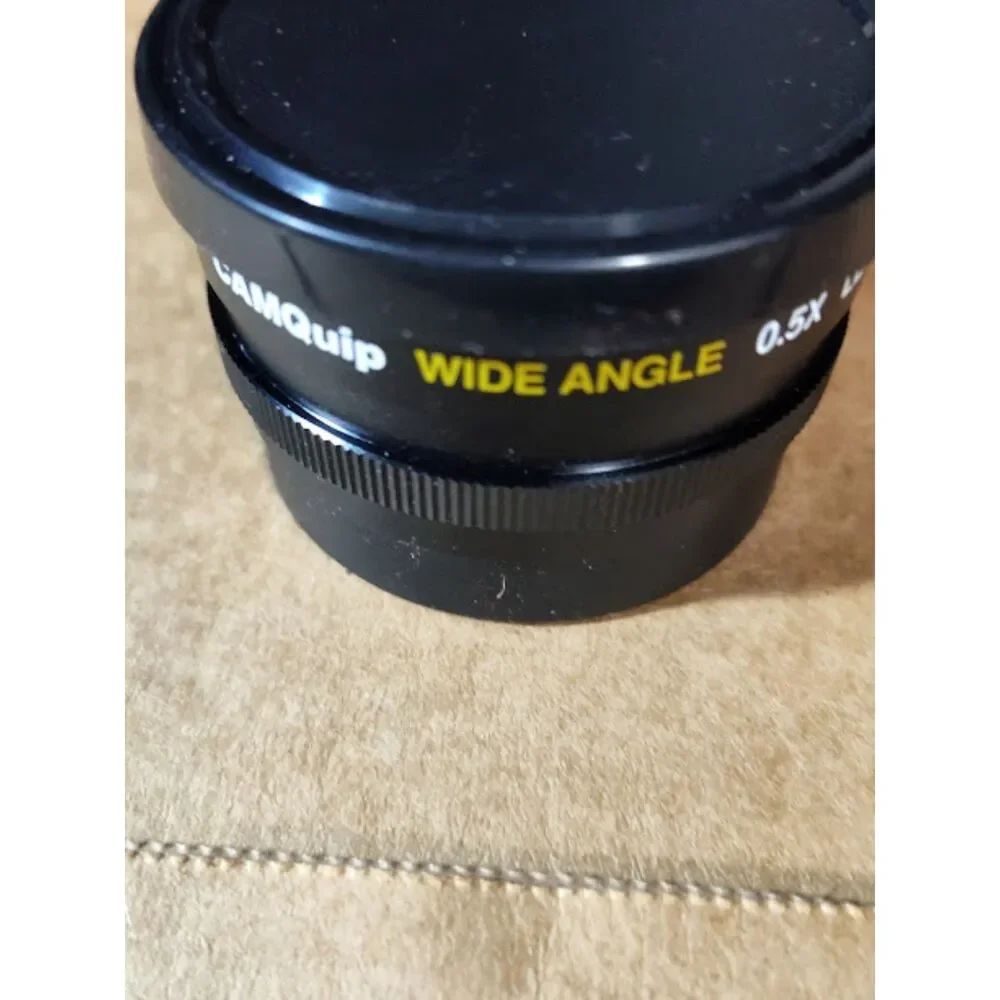 Lot of 2 Vintage Camquip Telephoto & Wide Angle Lenses